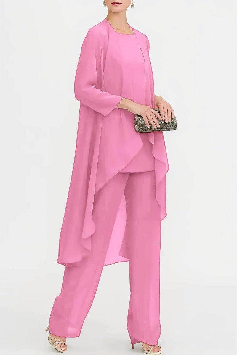 Three-Piece Floor Length Chiffon Mother Dress CM0074