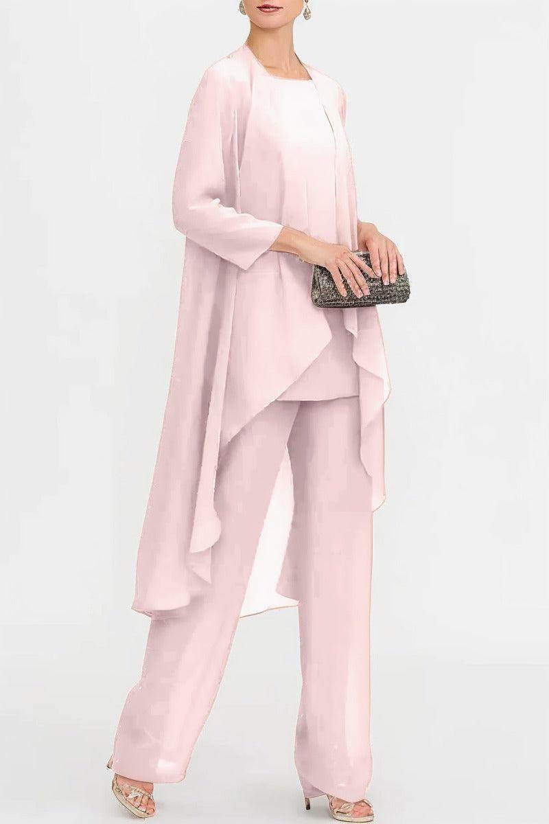 Three-Piece Floor Length Chiffon Mother Dress CM0074