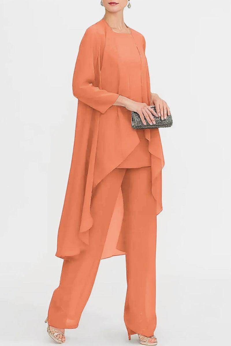 Three-Piece Floor Length Chiffon Mother Dress CM0074
