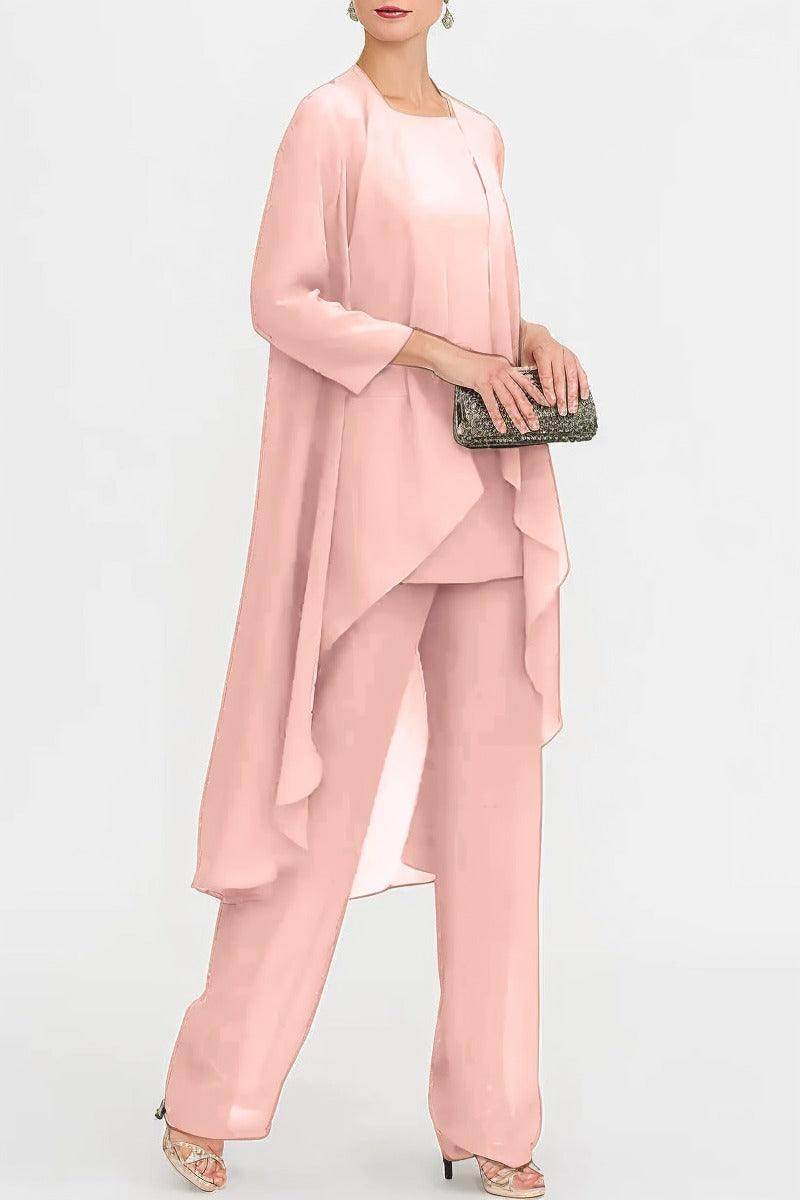 Three-Piece Floor Length Chiffon Mother Dress CM0074