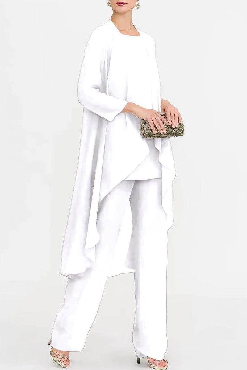 Three-Piece Floor Length Chiffon Mother Dress CM0074
