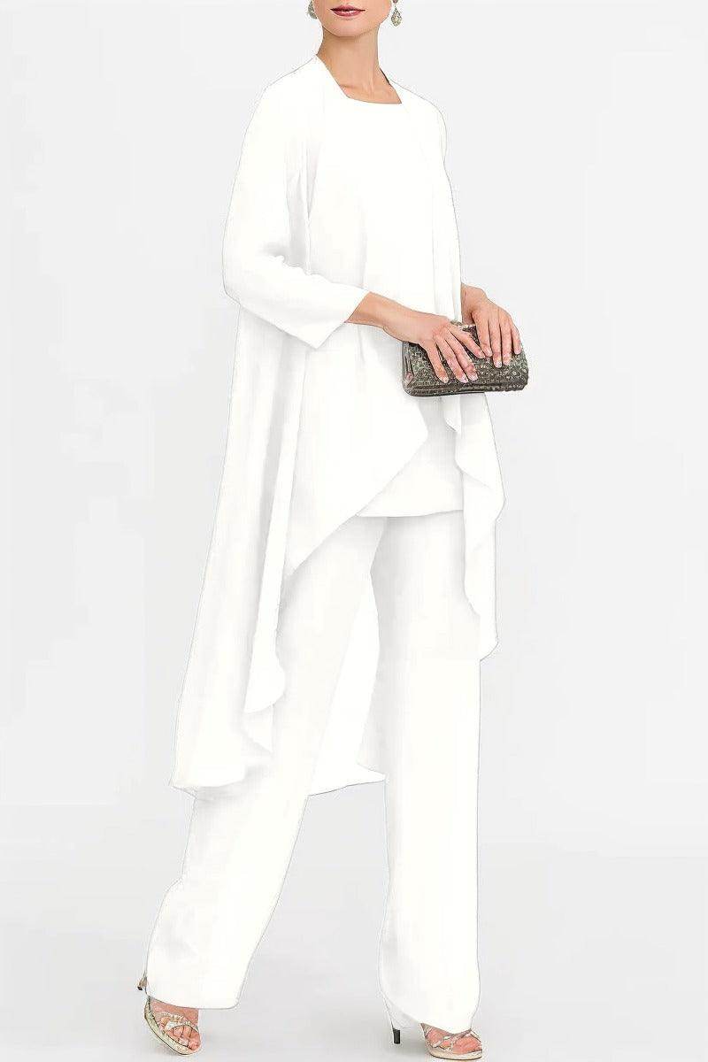 Three-Piece Floor Length Chiffon Mother Dress CM0074