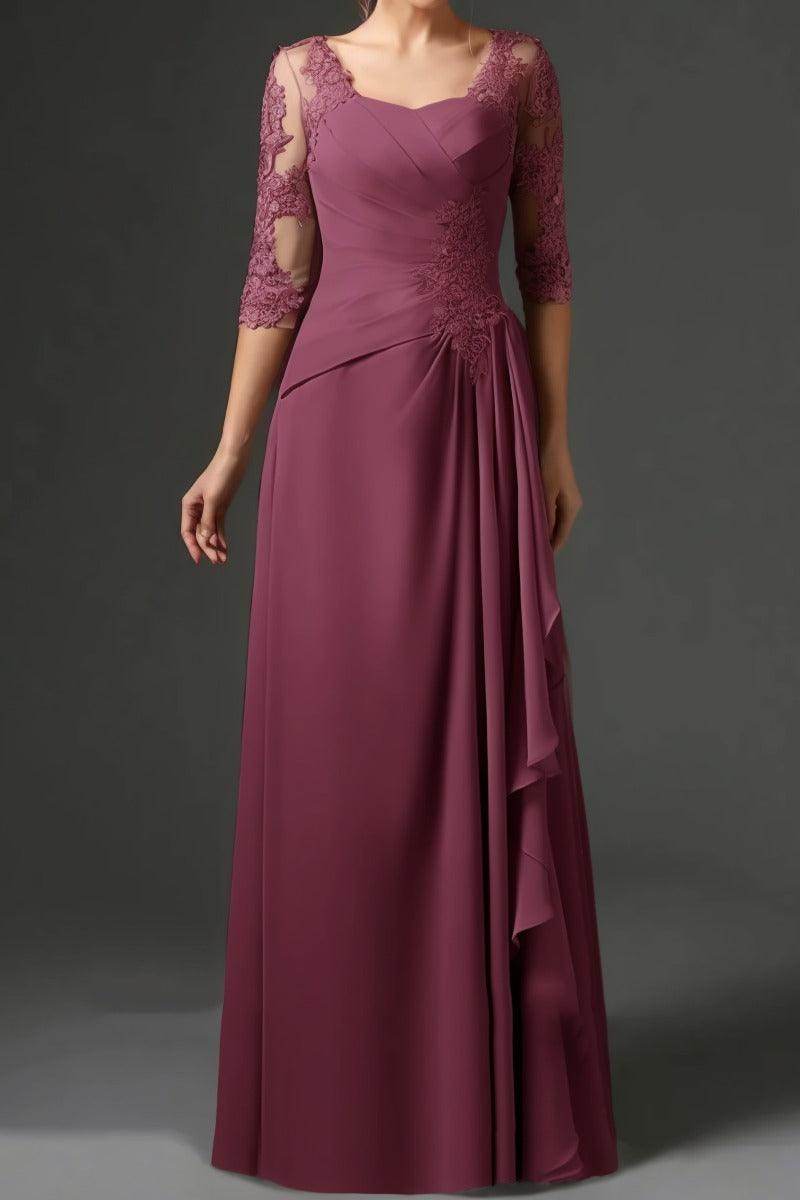 Sheath-Column Floor Length Chiffon Mother Dress CM0075