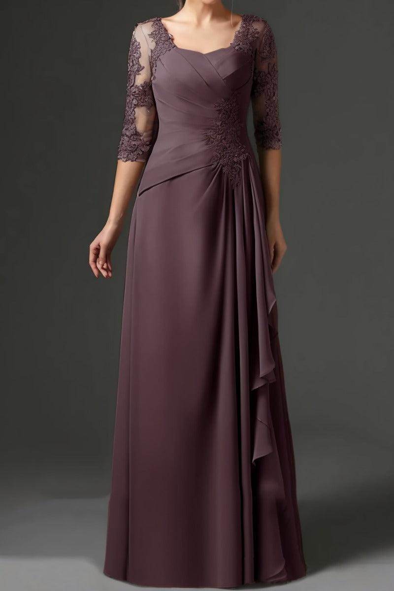 Sheath-Column Floor Length Chiffon Mother Dress CM0075