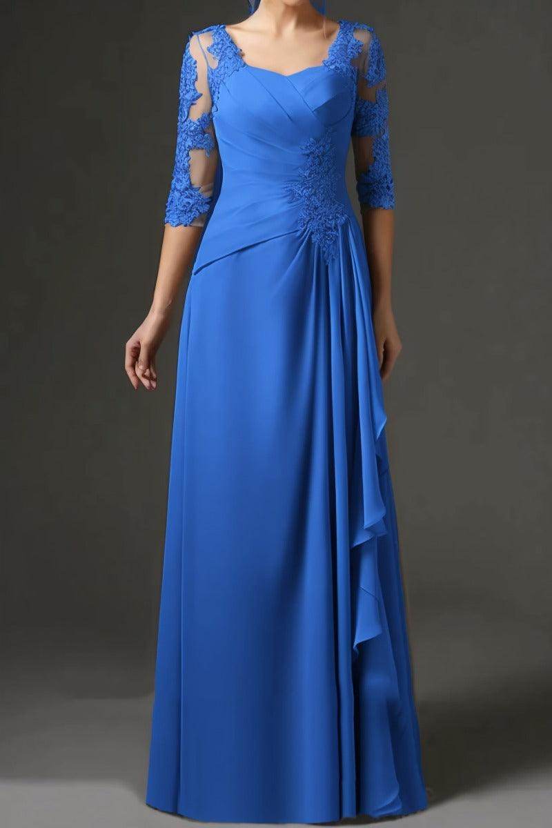 Sheath-Column Floor Length Chiffon Mother Dress CM0075