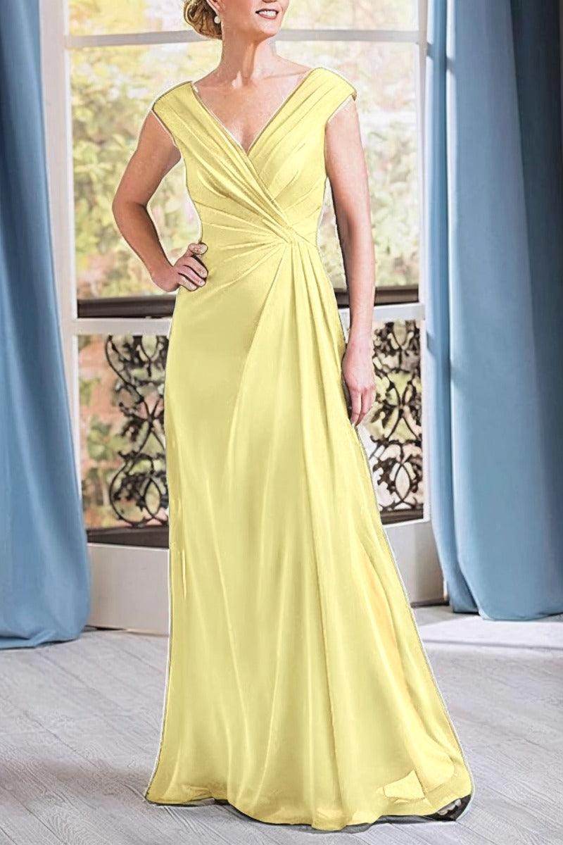 A-Line Floor Length Chiffon Mother Dress CM0076