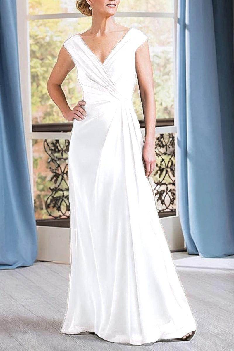 A-Line Floor Length Chiffon Mother Dress CM0076