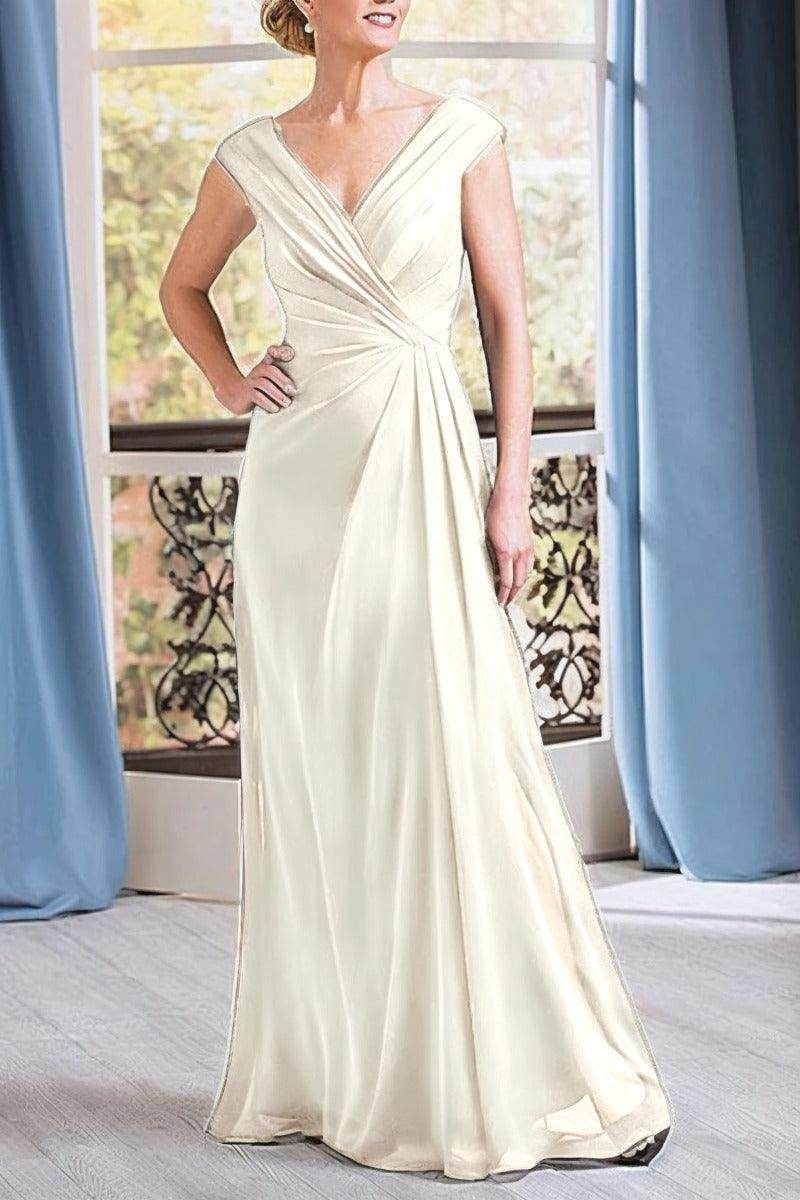 A-Line Floor Length Chiffon Mother Dress CM0076