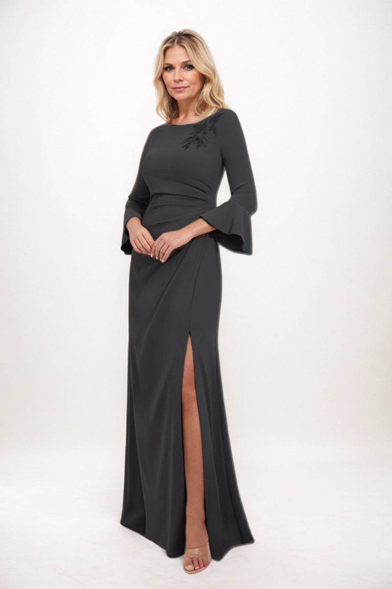 A-line Maxi Stretch Crepe Mother Dress CM0232