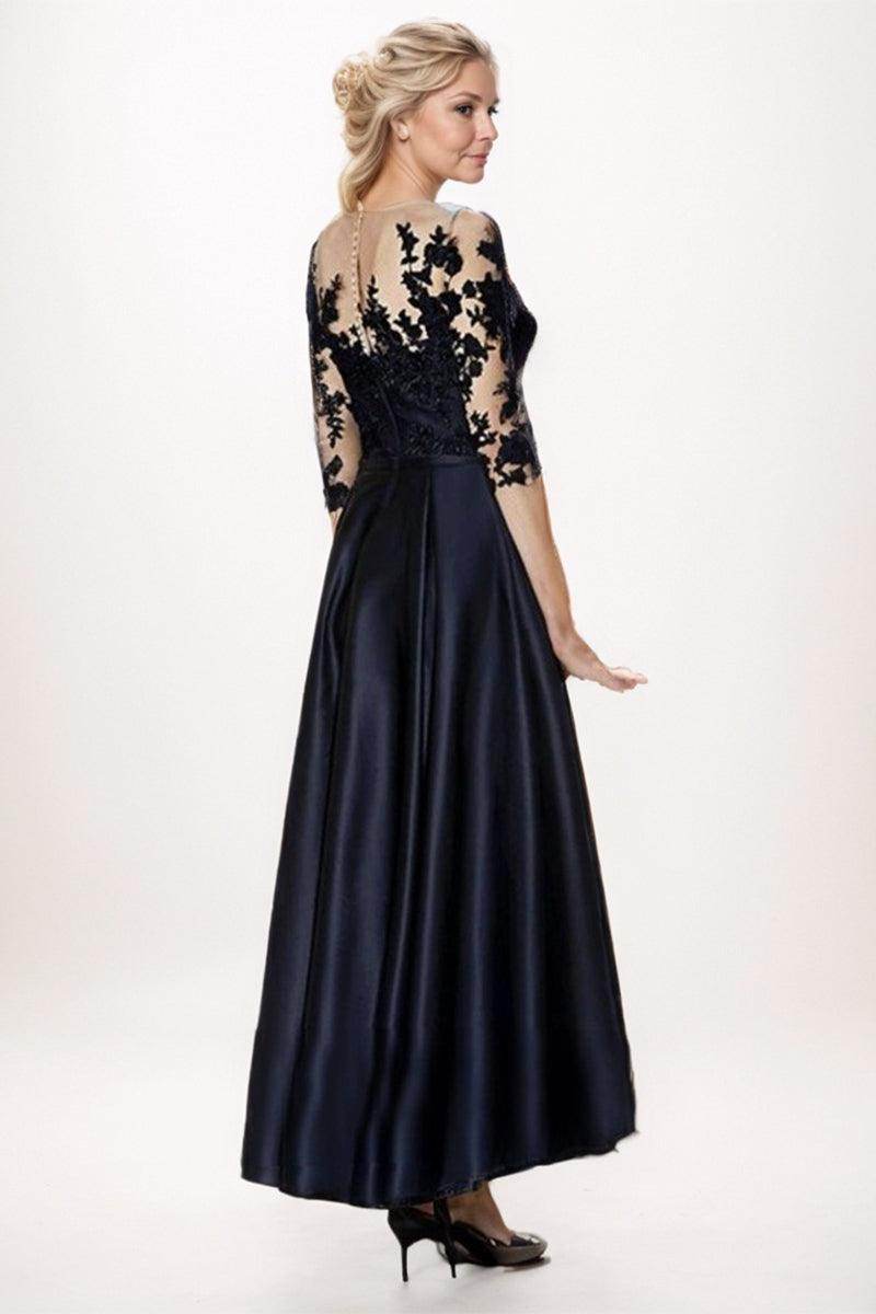 A-Line High-Low Satin Mother Dress CM0244