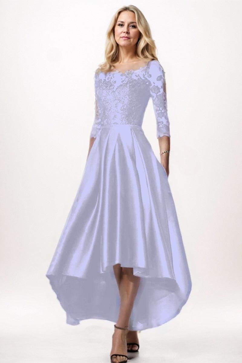 A-Line High-Low Satin Mother Dress CM0244