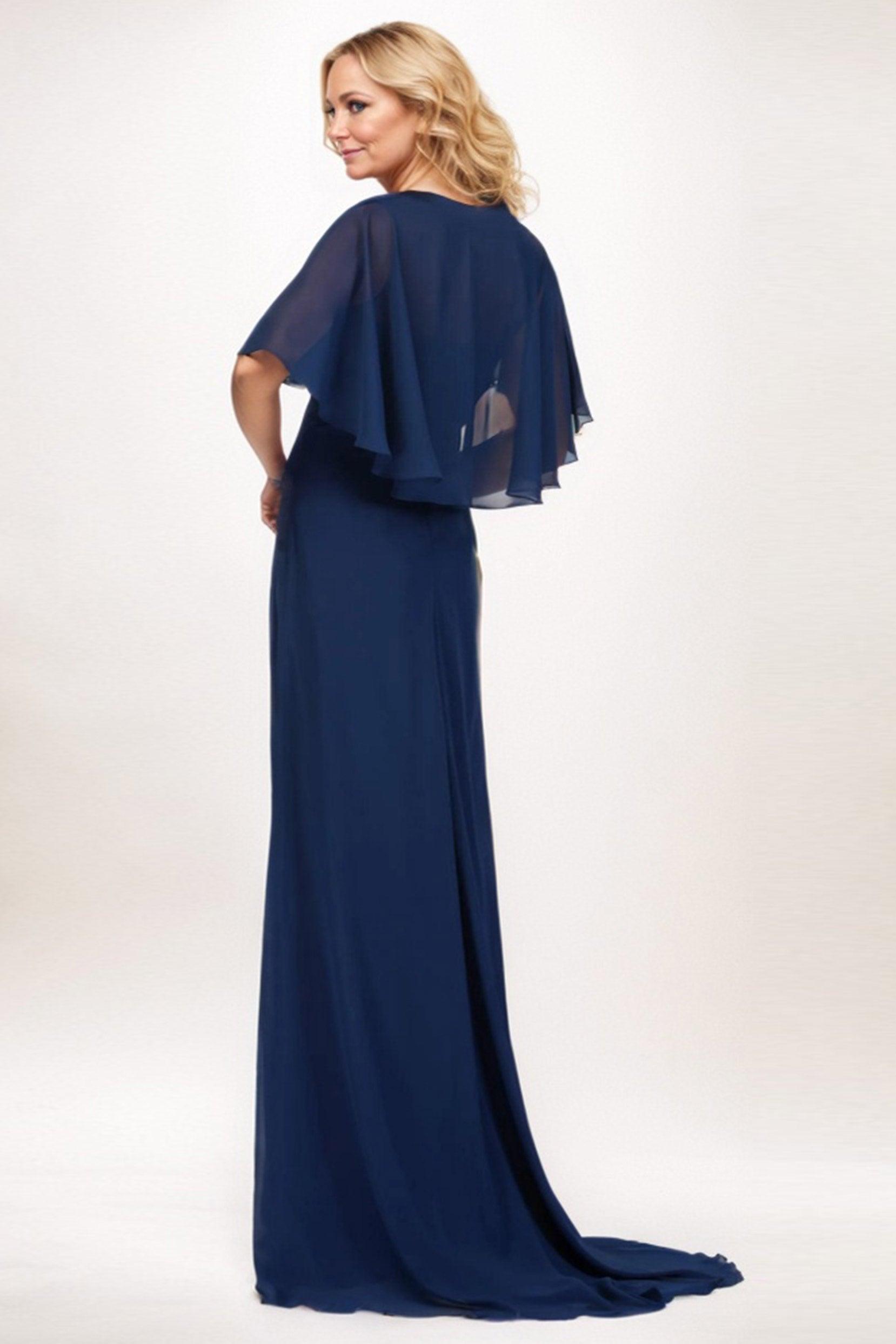 A-Line Maxi Chiffon Mother Dress CM0248