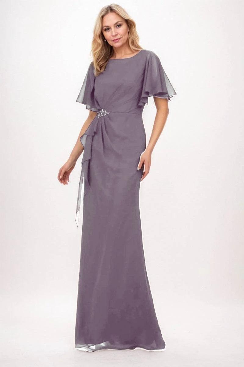 Sheath-Column Maxi Chiffon Mother Dress CM0250