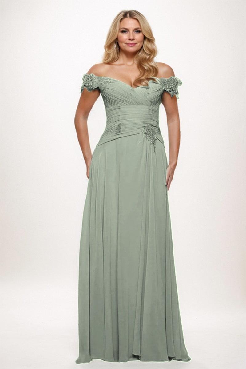 A-Line Maxi Chiffon Mother Dress CM0255