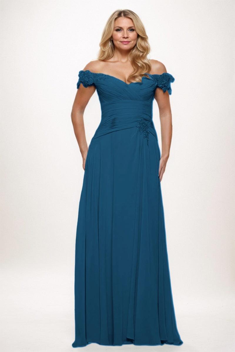 A-Line Maxi Chiffon Mother Dress CM0255