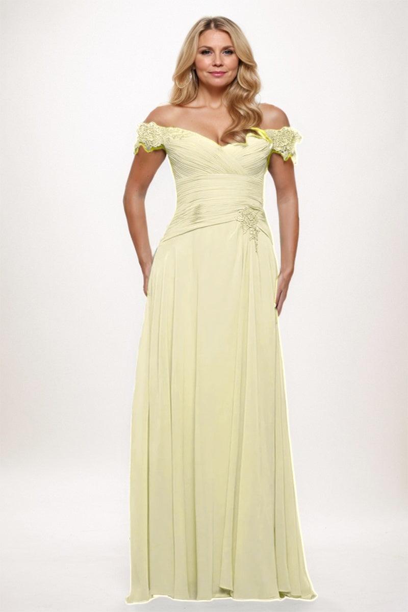 A-Line Maxi Chiffon Mother Dress CM0255