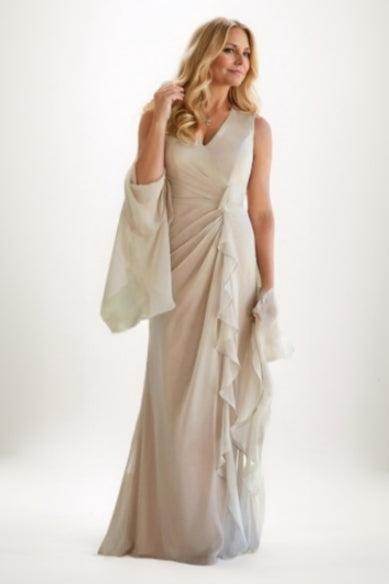 A-Line Maxi Chiffon Mother Dress CM0256