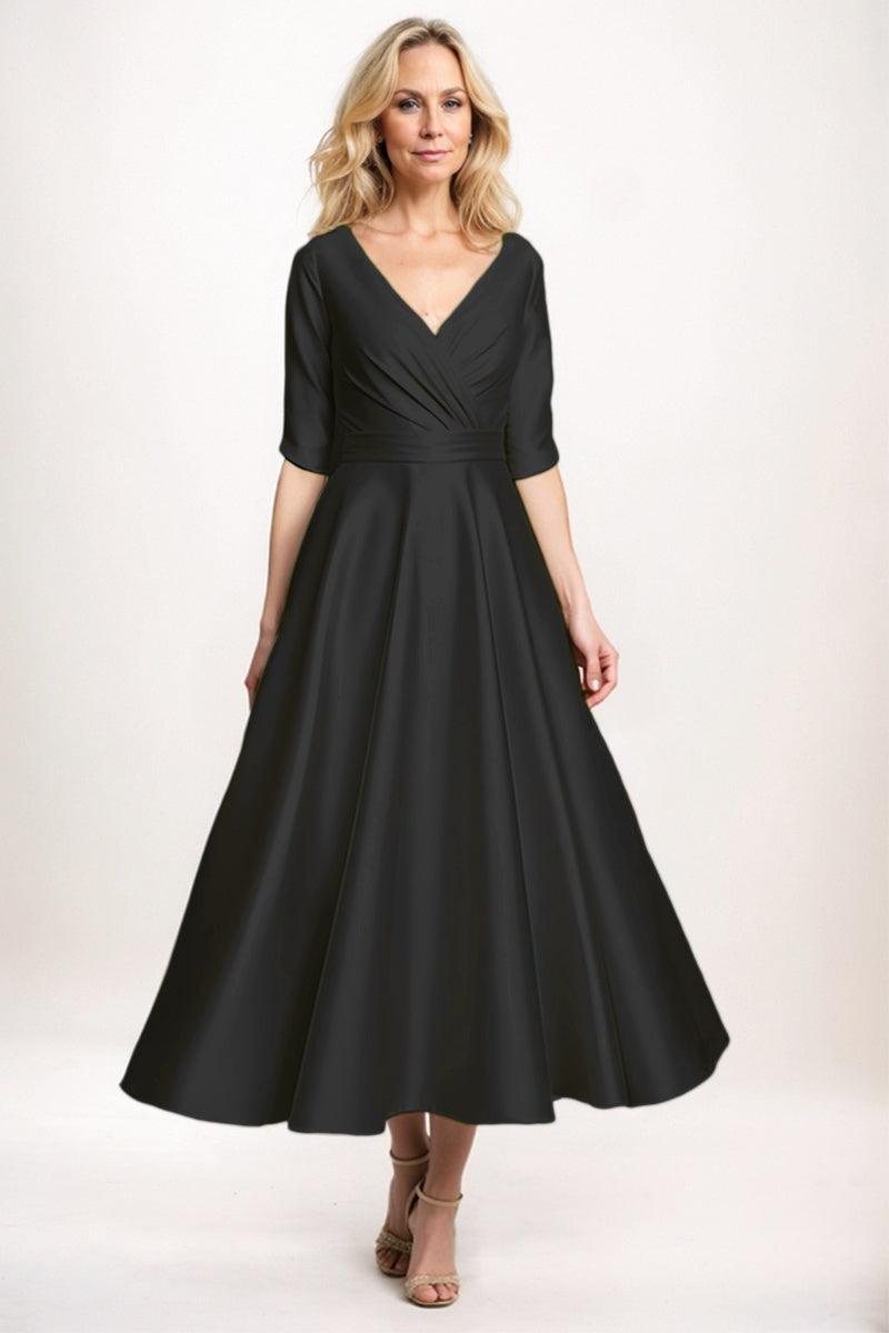 A-Line Midi Satin Mother Dress CM0261