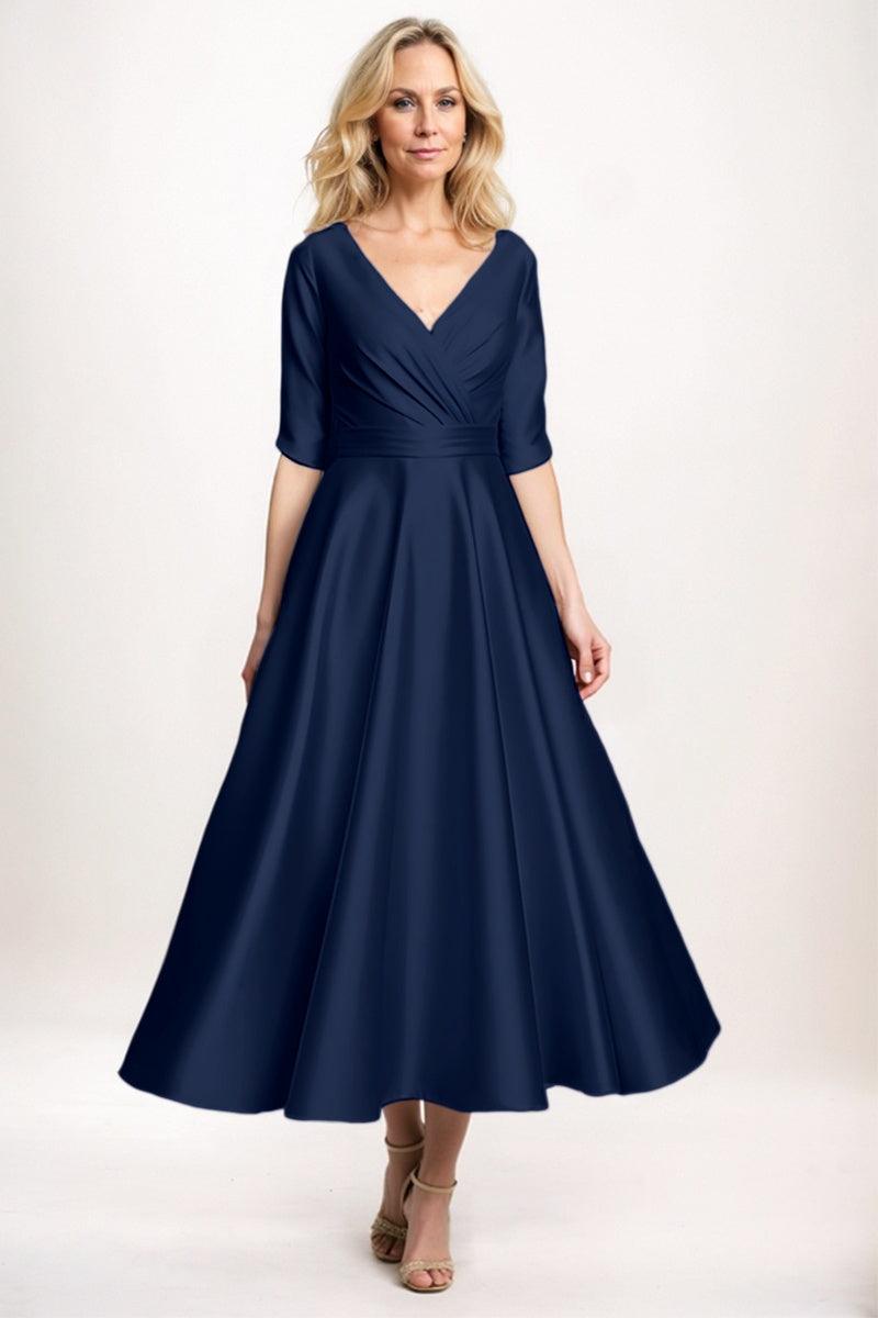 A-Line Midi Satin Mother Dress CM0261