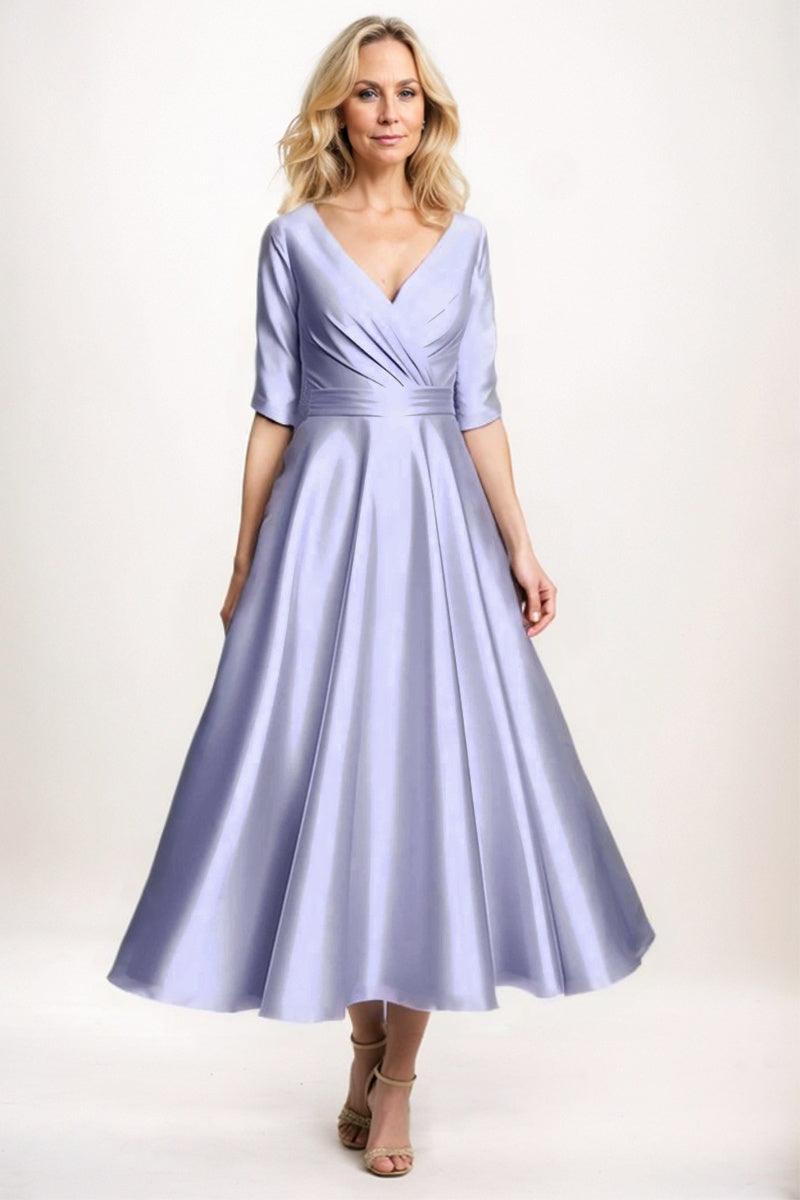 A-Line Midi Satin Mother Dress CM0261