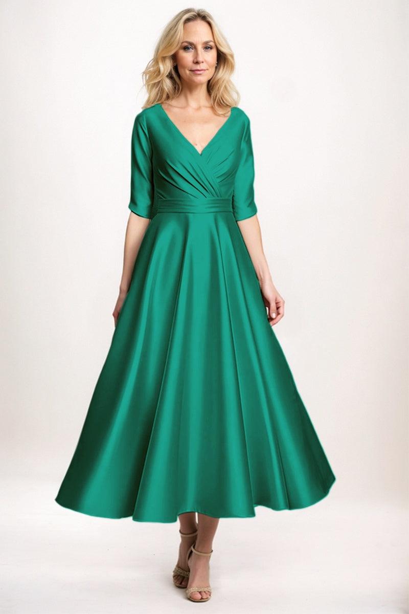 A-Line Midi Satin Mother Dress CM0261