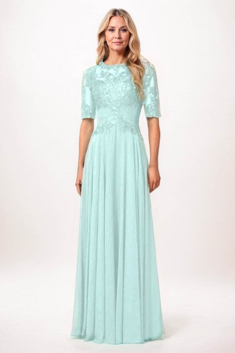 A-Line Maxi Chiffon Mother Dress CM0266