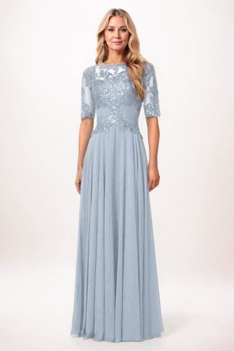A-Line Maxi Chiffon Mother Dress CM0266
