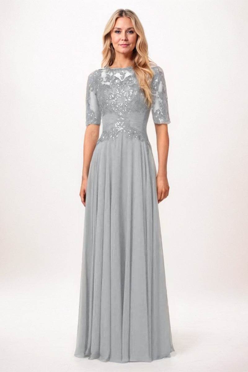 A-Line Maxi Chiffon Mother Dress CM0266