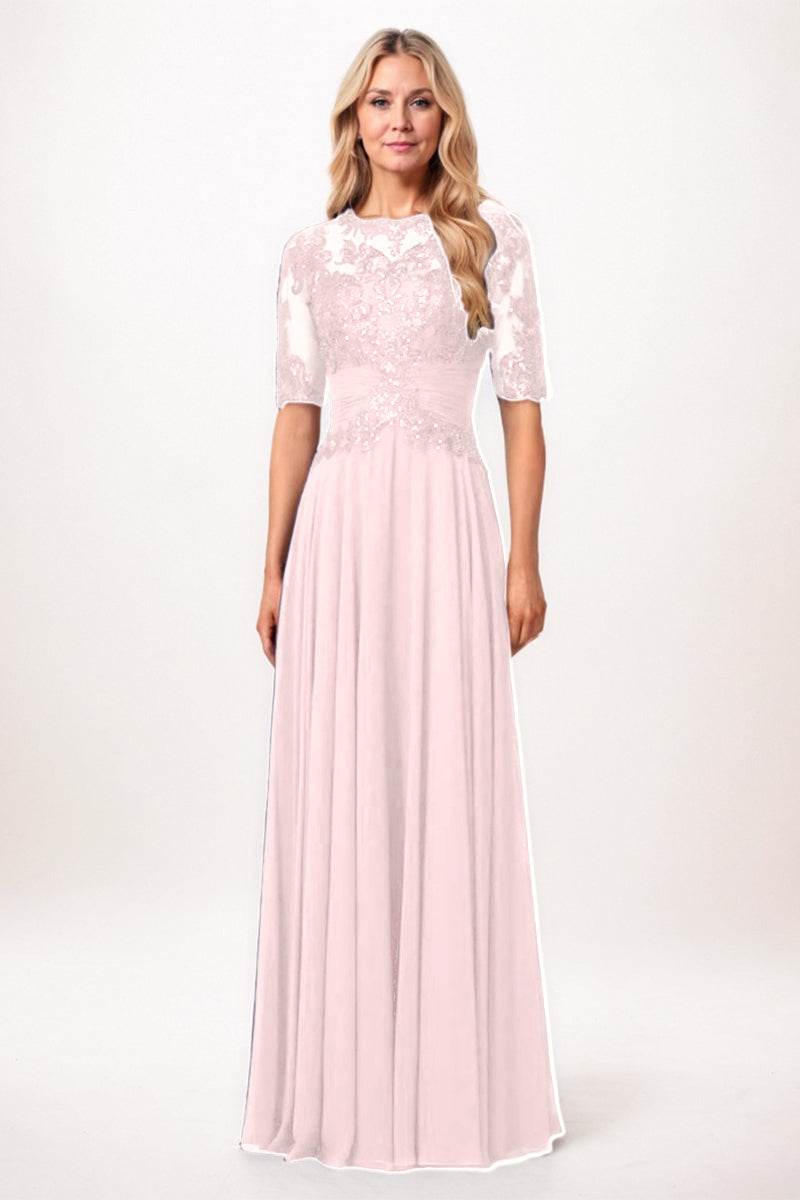 A-Line Maxi Chiffon Mother Dress CM0266