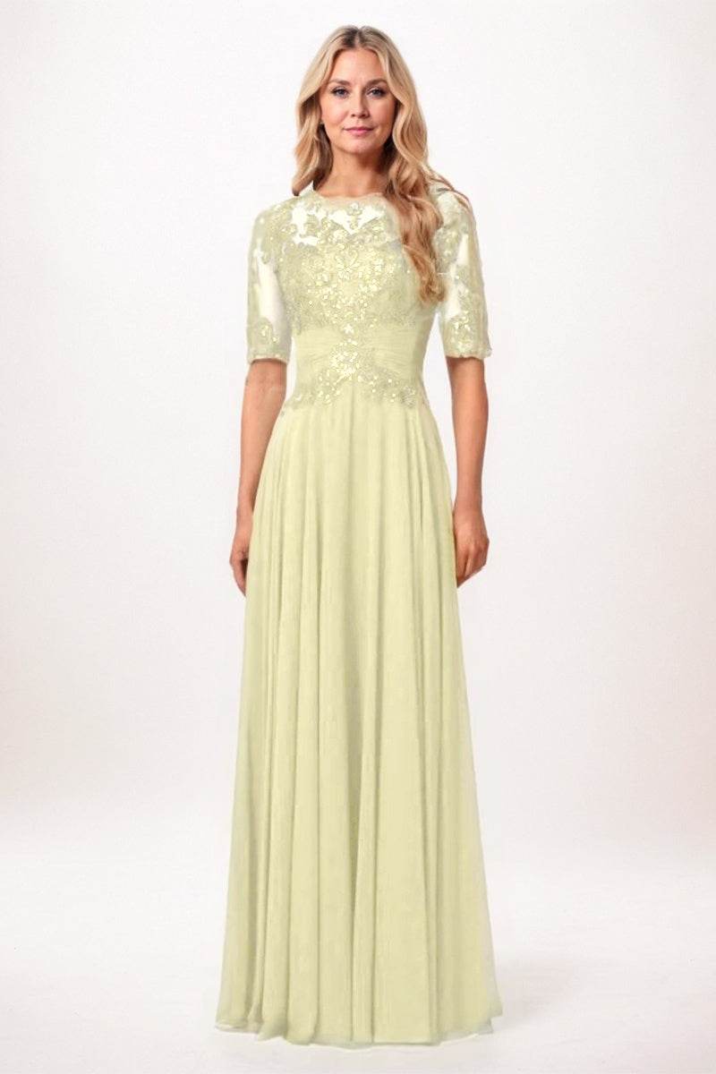 A-Line Maxi Chiffon Mother Dress CM0266