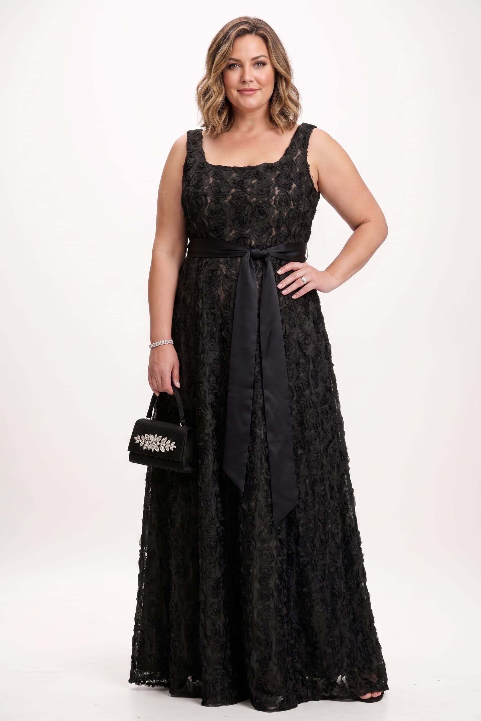 A-Line Maxi Tulle Mother Of The Bride Dress CM0270