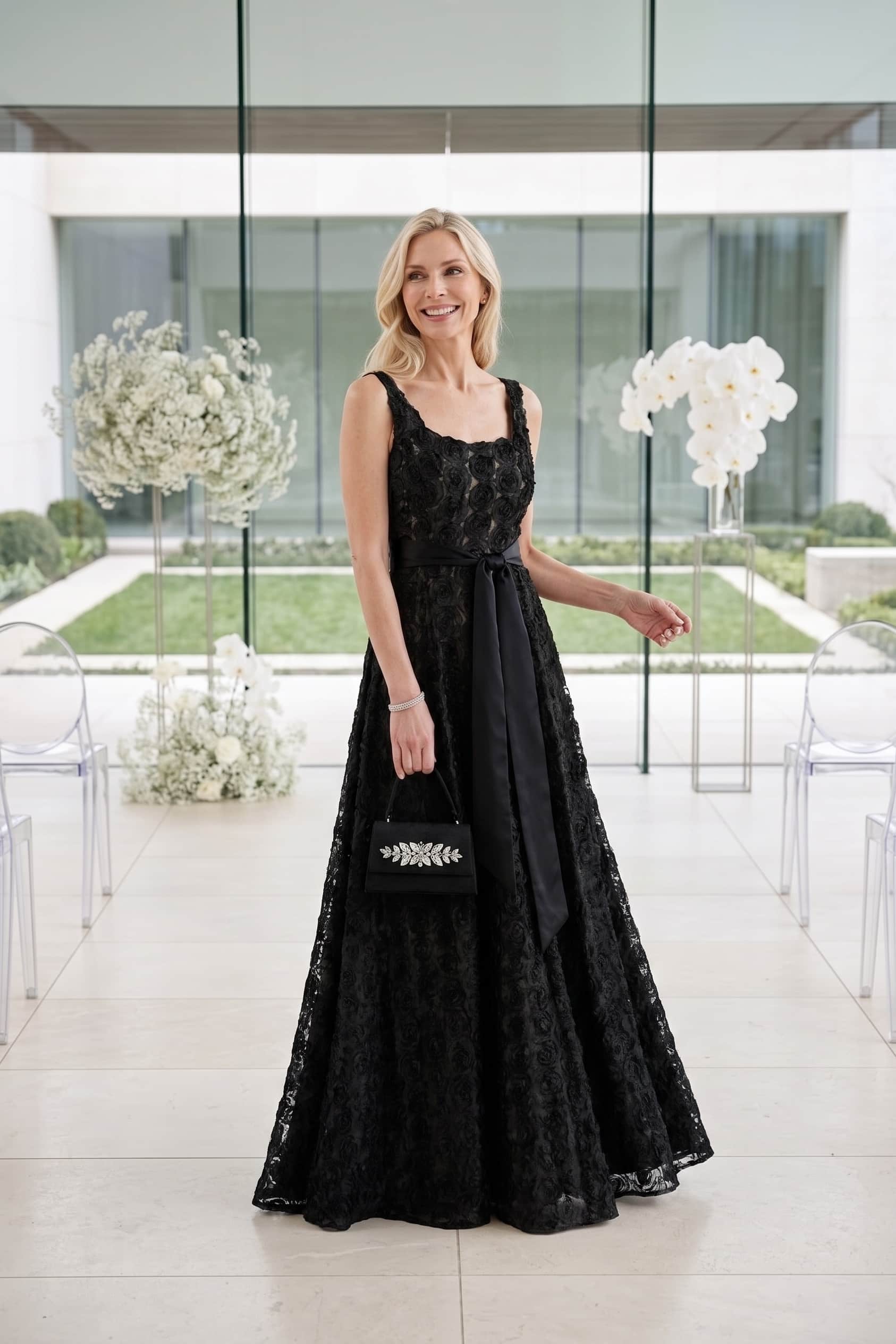 A-Line Maxi Tulle Mother Of The Bride Dress CM0270