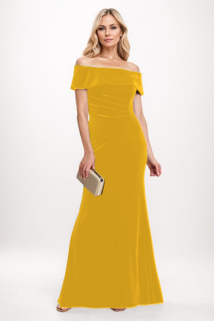 Sheath-Column Maxi Velvet Mother Of The Bride Dress CM0271