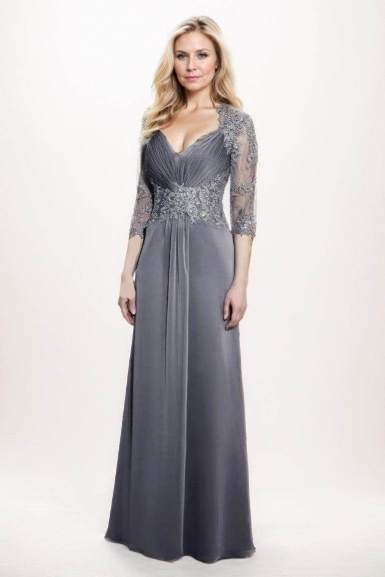 A-Line Maxi Chiffon Mother Of The Bride Dress CM0274