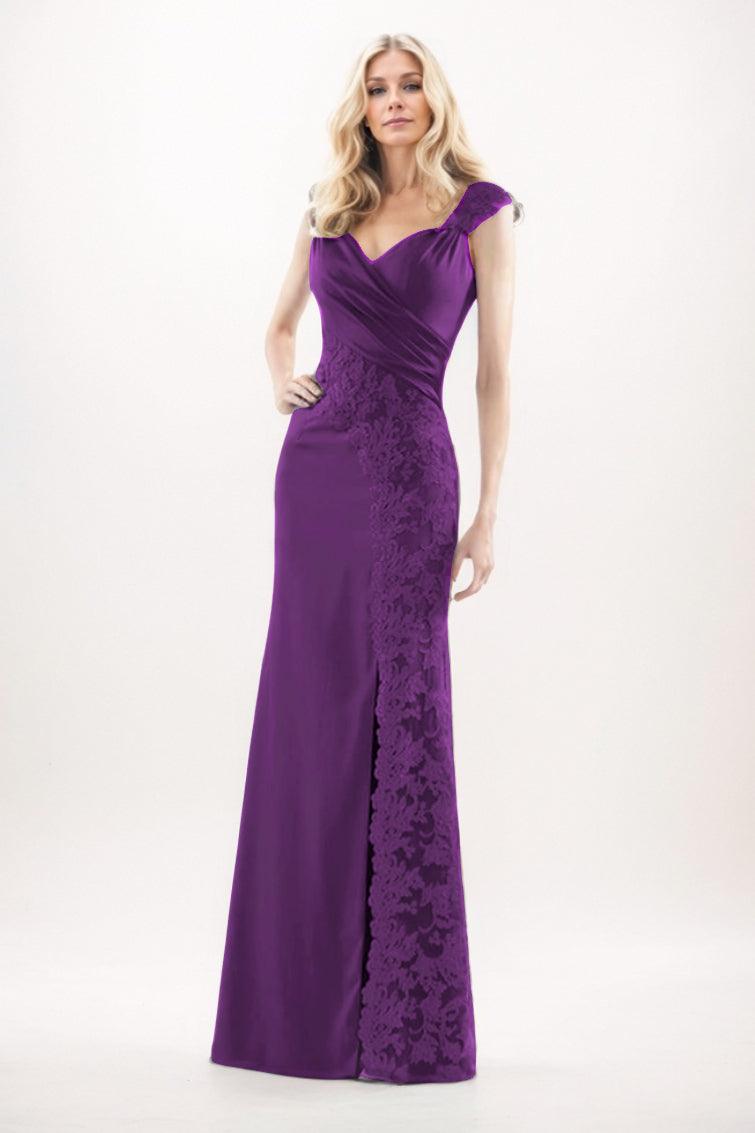 Sheath-Column Maxi Chiffon Mother Of The Bride Dress CM0275
