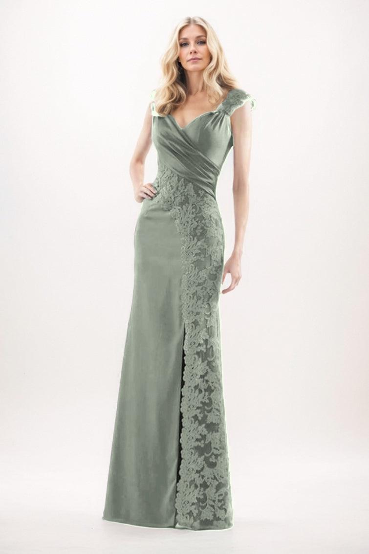 Sheath-Column Maxi Chiffon Mother Of The Bride Dress CM0275