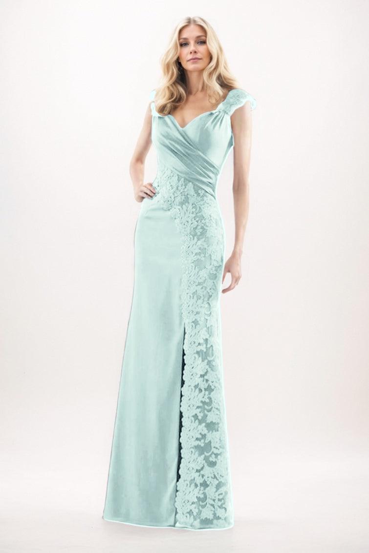 Sheath-Column Maxi Chiffon Mother Of The Bride Dress CM0275