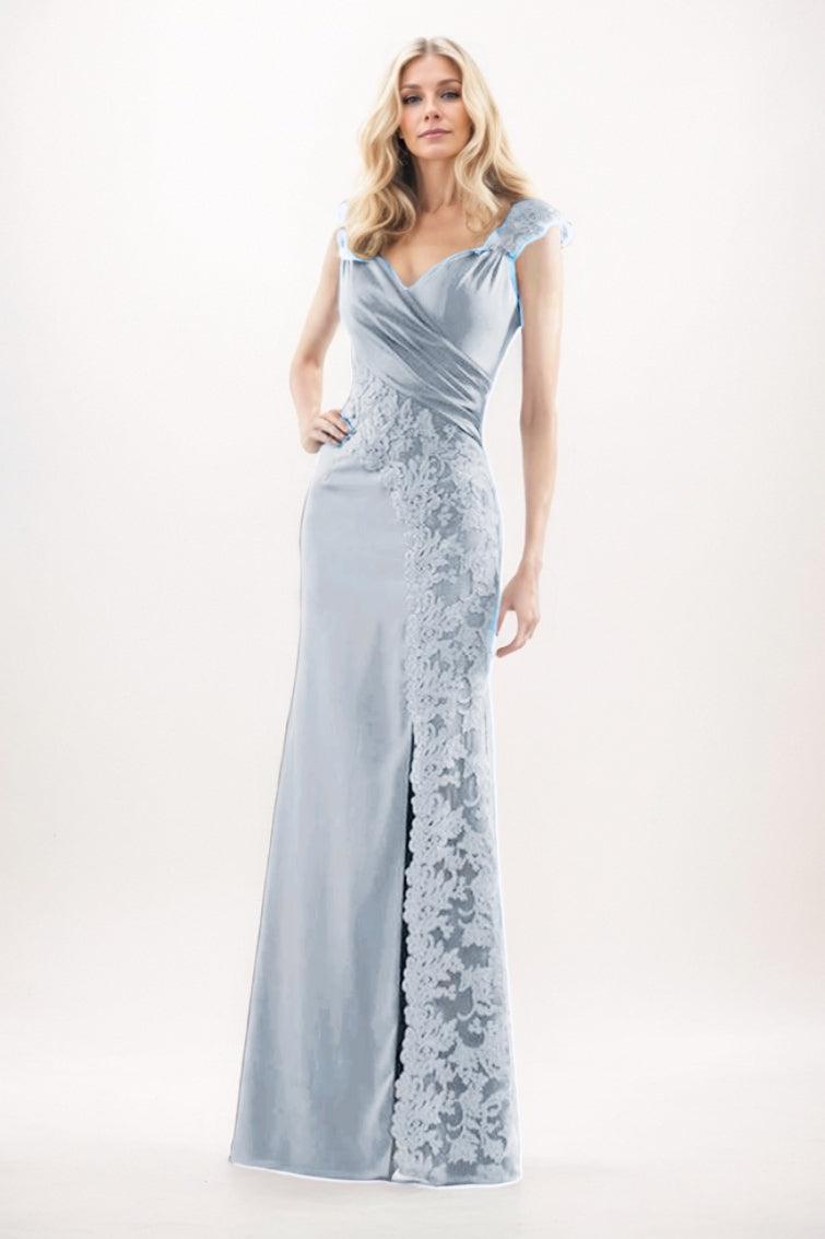 Sheath-Column Maxi Chiffon Mother Of The Bride Dress CM0275