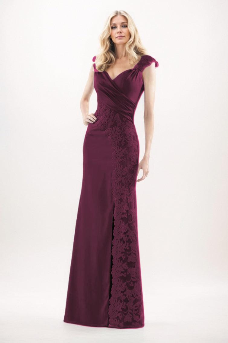 Sheath-Column Maxi Chiffon Mother Of The Bride Dress CM0275