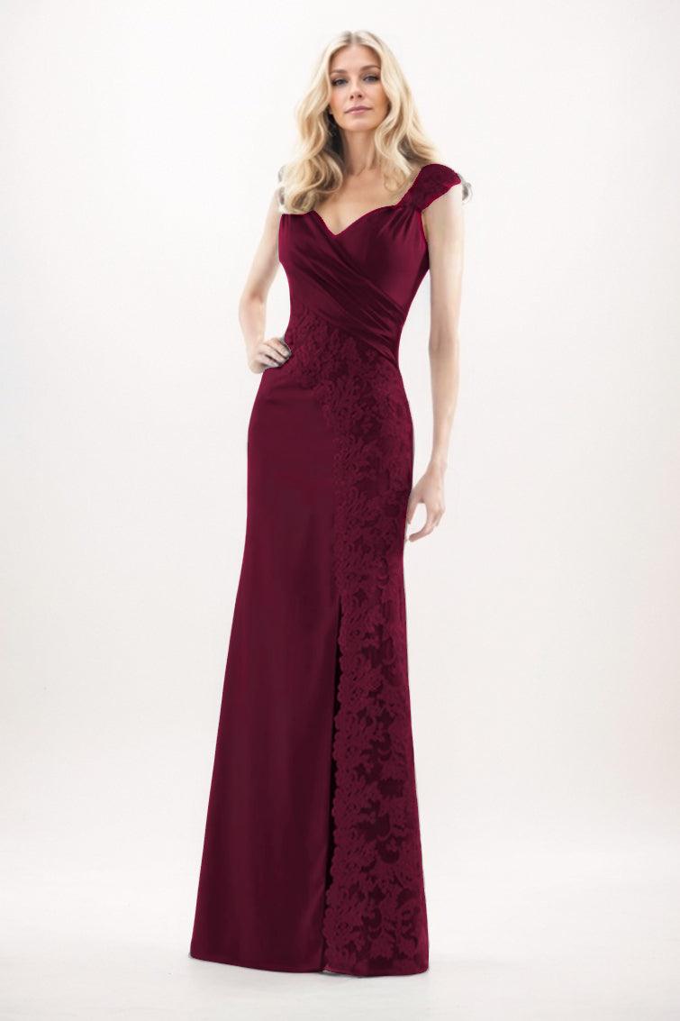 Sheath-Column Maxi Chiffon Mother Of The Bride Dress CM0275