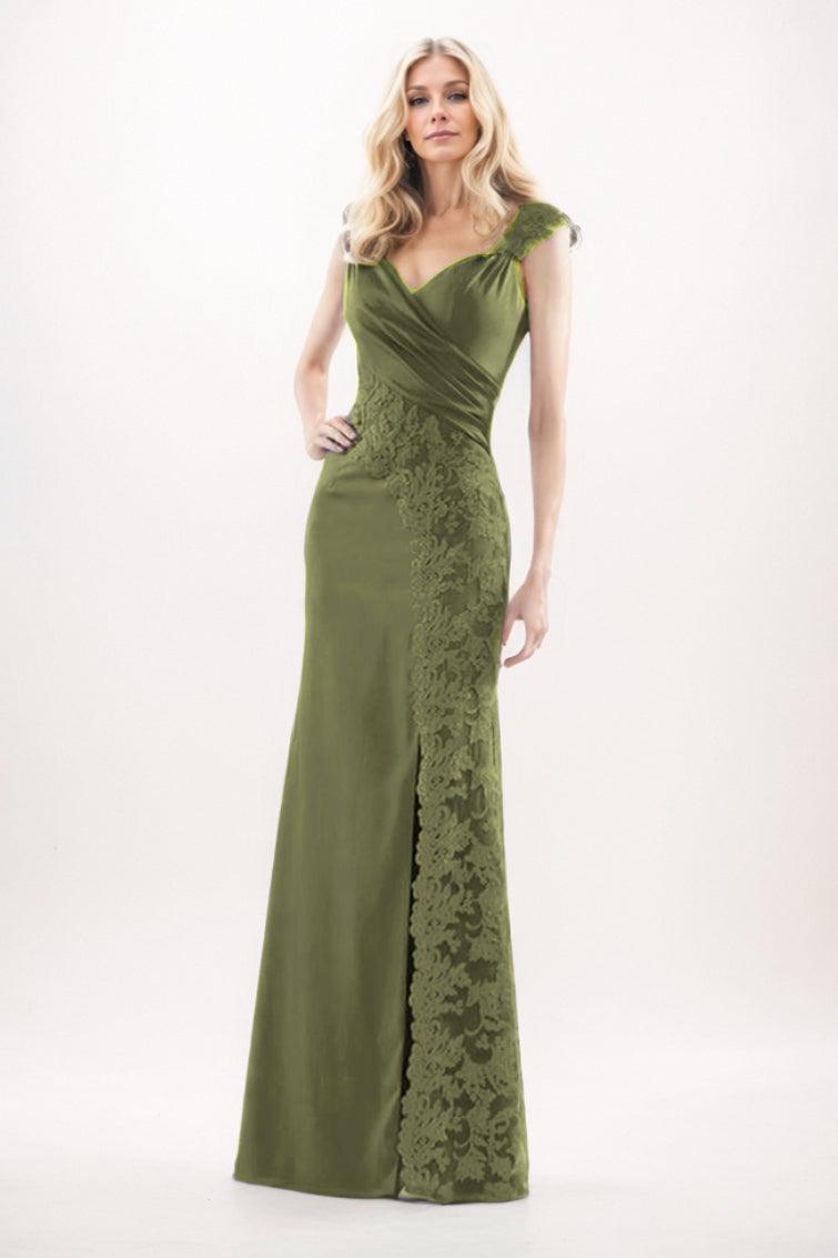 Sheath-Column Maxi Chiffon Mother Of The Bride Dress CM0275