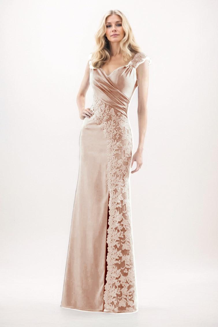 Sheath-Column Maxi Chiffon Mother Of The Bride Dress CM0275