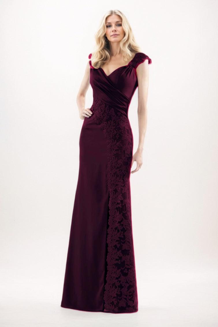Sheath-Column Maxi Chiffon Mother Of The Bride Dress CM0275
