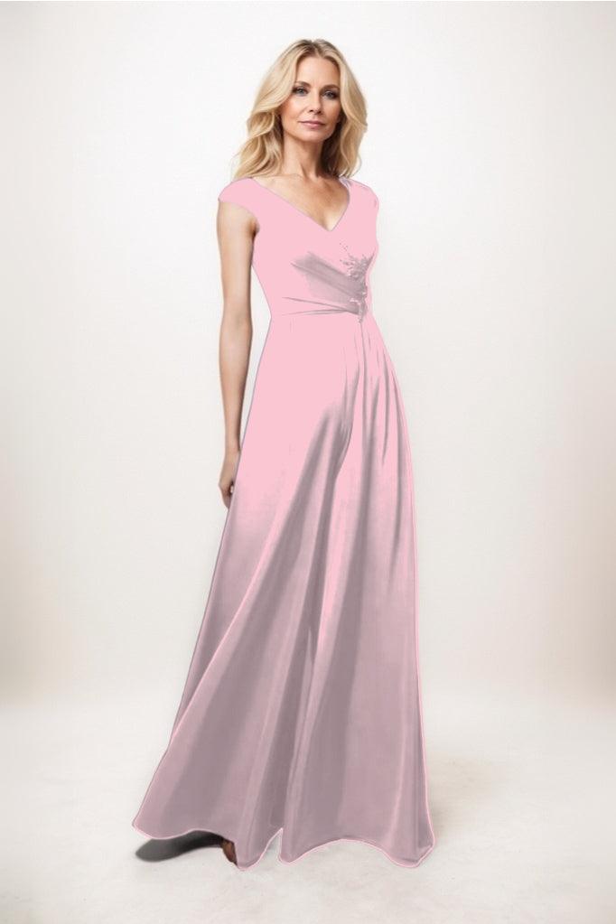 Jumpsuit Maxi Luxe Satin Mother Of The Bride Dress CM0278