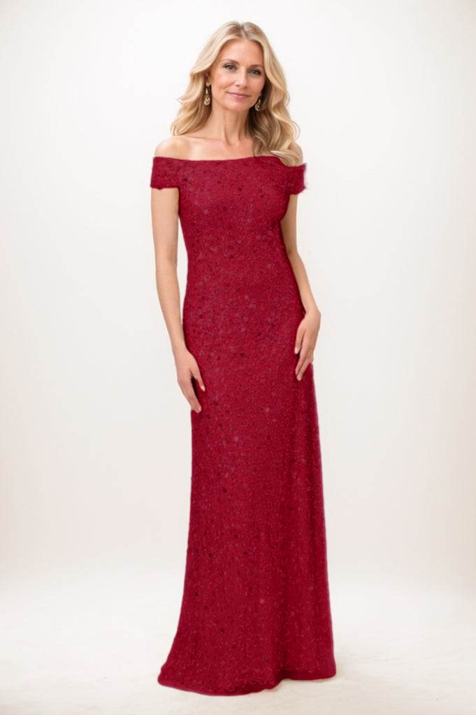 Sheath-Column Maxi Sequined Mother Of The Bride Dress CM0285