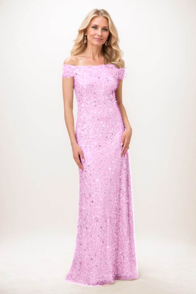 Sheath-Column Maxi Sequined Mother Of The Bride Dress CM0285