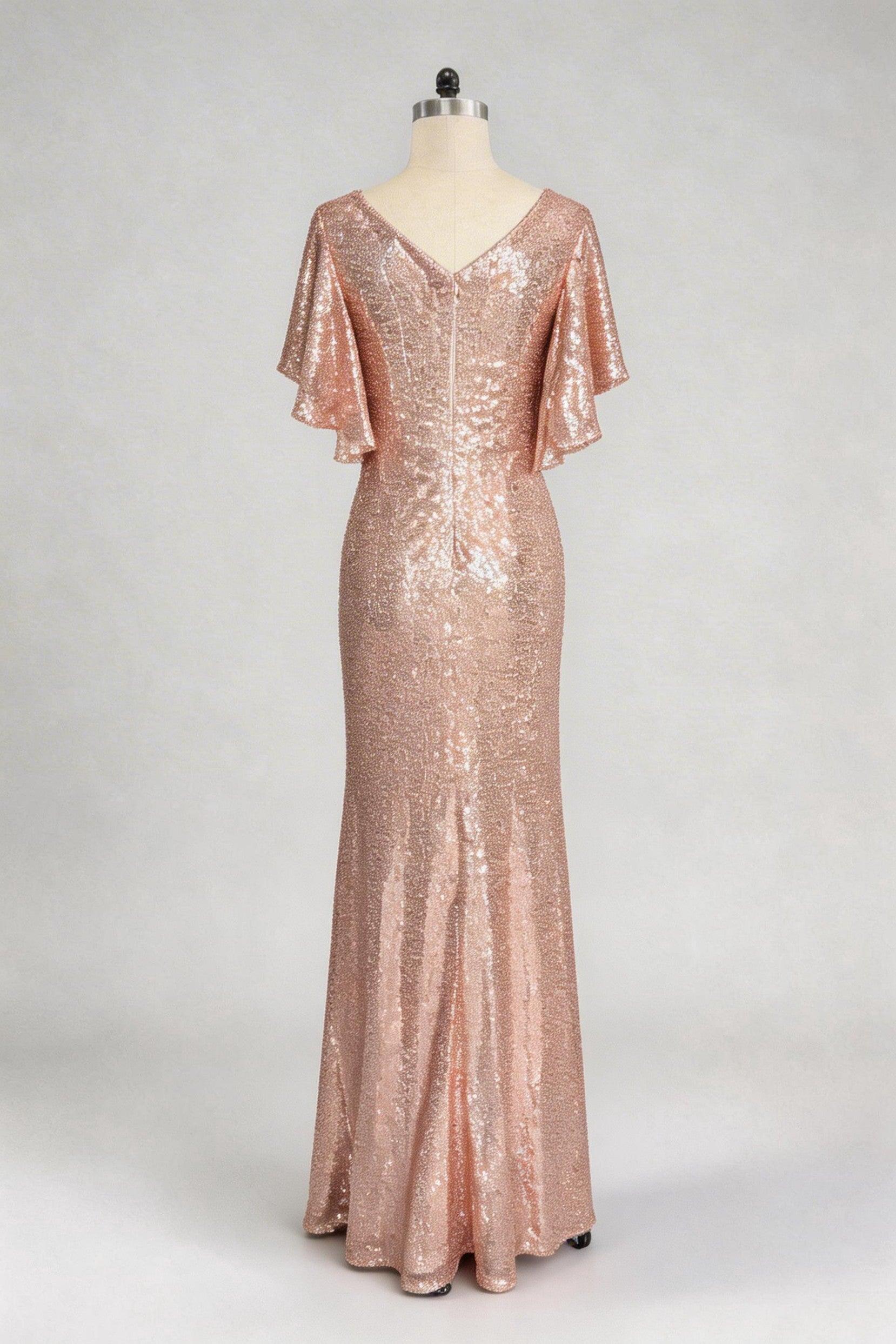 Mermaid Maxi Sequined Mother Of The Bride Dress CM0286