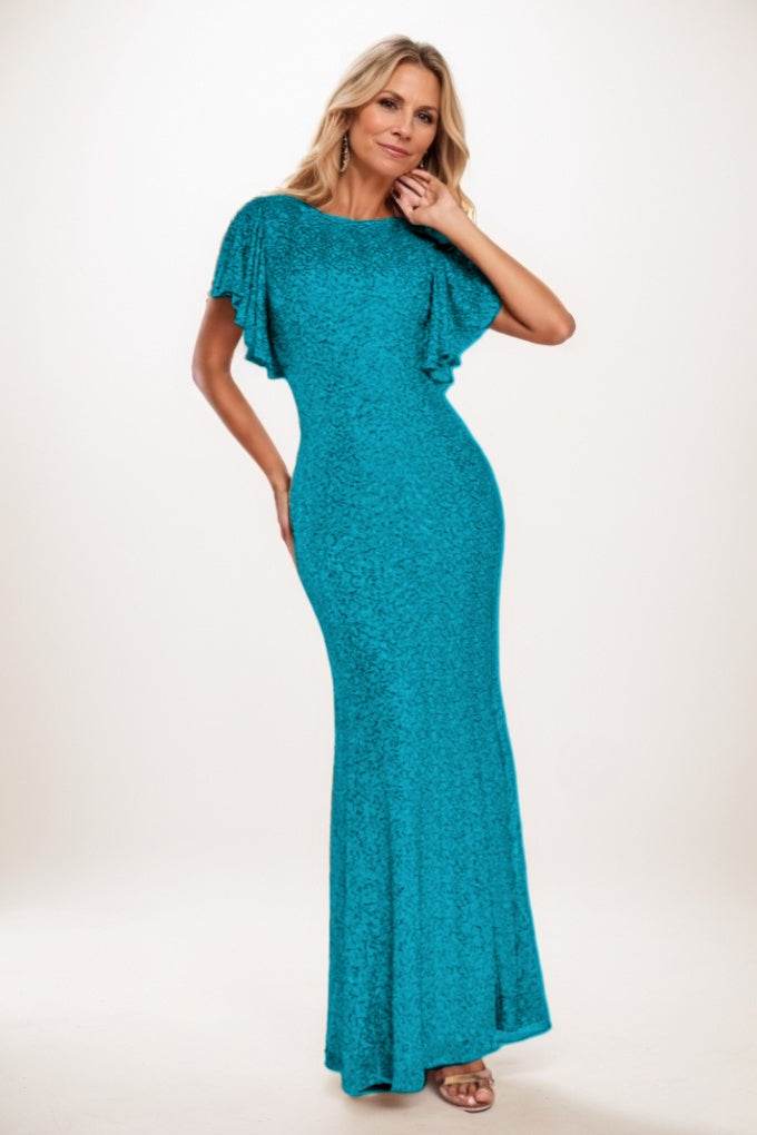 Mermaid Maxi Sequined Mother Of The Bride Dress CM0286