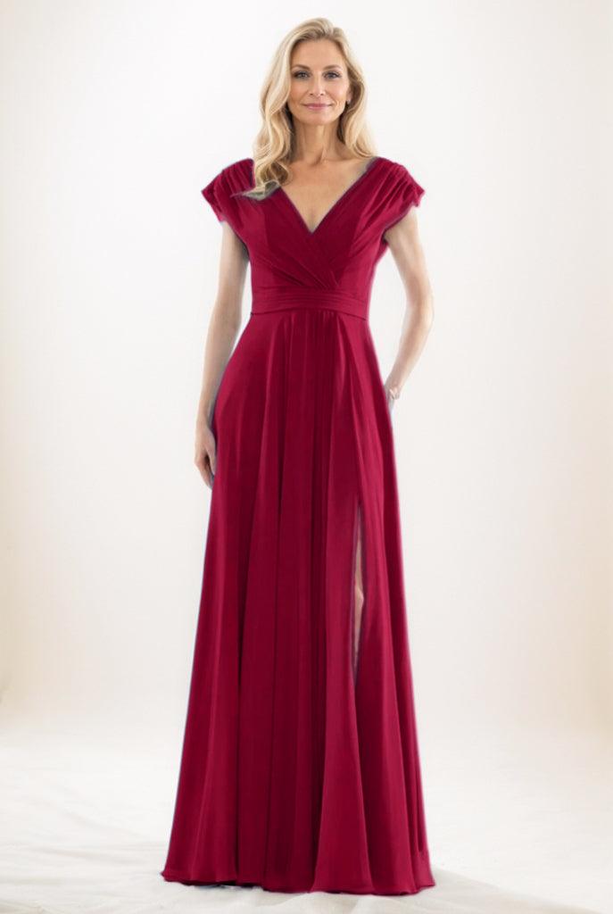 A-Line Maxi Chiffon Mother Of The Bride Dress CM0290