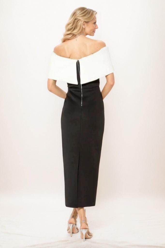 Sheath Midi Elastic Cloth Mother Of The Bride Dress CM0292